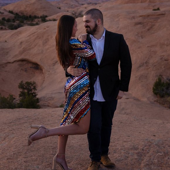 Glowing Dream Sequin Mini Dress asymmetrical SM - Picture 13 of 13